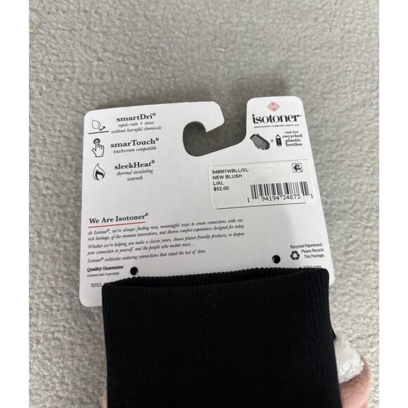 Isotoner Signature Women's Sleek Heat Flip Touchscreen Mittens L/XL Blush NWT's - Picture 6 of 8